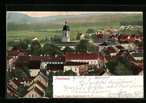 AK Tambach, Gesamtblick mit Kirchturm