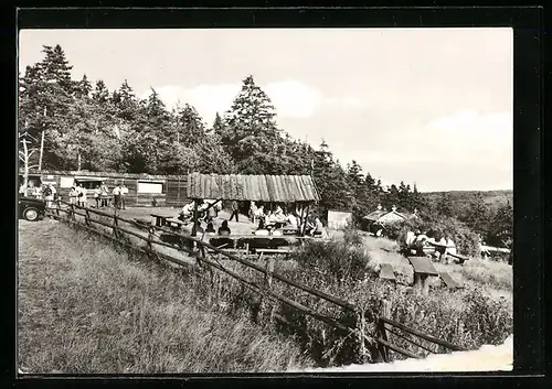 AK Friesdorf Kr. Hettstedt, HO-Waldschenke Rammelburgblick