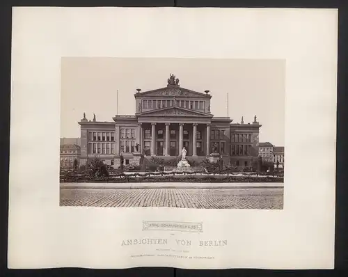 Fotografie PGH, Berlin, Ansicht Berlin, Blick auf das königliche Schauspielhaus von 1881 am Gendarmenmarkt