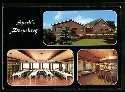 AK Oldenhütten /Kreis Rendsb.-Eckernförde, Gasthaus Speck`s Dörpskrog, Innenansichten