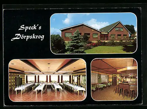 AK Oldenhütten /Kreis Rendsb.-Eckernförde, Gasthaus Speck`s Dörpskrog, Innenansichten