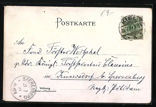 Lithographie Kiel, Königl. Schloss, Totalansicht