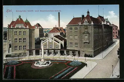 AK Kiel, Königliche Schiff- und Maschinenbau-Schule mit Strassenpartie