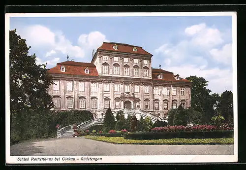 AK Görkau, Sudetengau, Schloss Rothenhaus