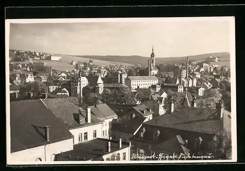 AK Weipert i. Erzgeb. /Sudetengau, Teilansicht mit Kirche