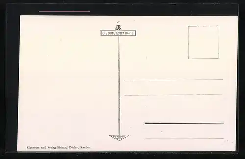 AK Kaaden a. d. Eger, Markt mit Denkmal