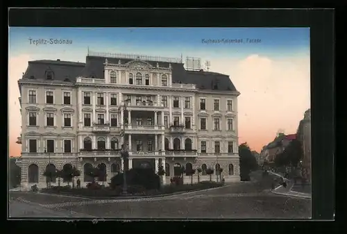 AK Teplitz-Schönau, Kurhaus-Kaiserbad, Facade