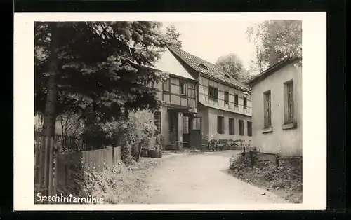 AK Spechtritz, Strassenpartie mit Spechtritzmühle