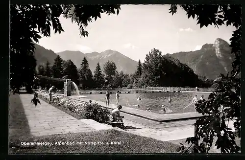 AK Oberammergau, Alpenbad mit Notspitze und Kofel