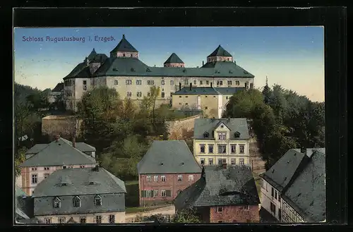 AK Augustusburg, Blick auf das Schloss