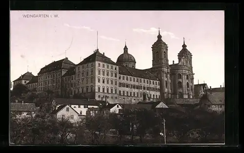AK Weingarten i. W., Ansicht auf das Schloss