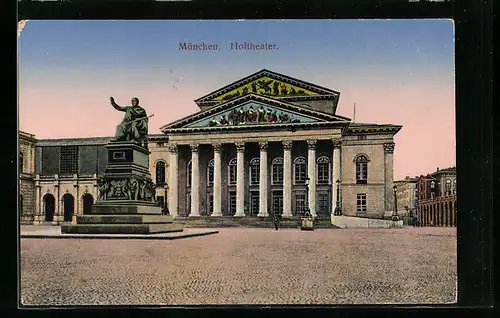 AK München, Denkmal am Hoftheater