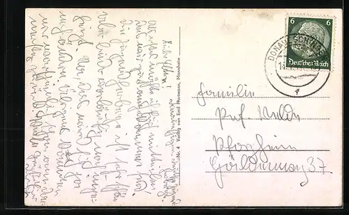 AK Donaueschingen, Postplatz und Dianabrunnen