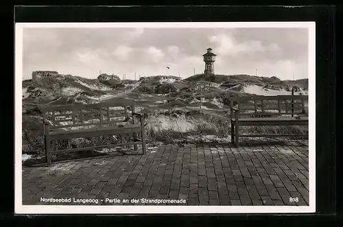 AK Langeoog, Partie an der Strandpromenade