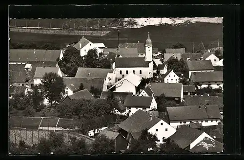 AK Haunsbach, Ortspartie mit Kirche