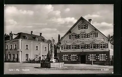 AK Eglofs i. Allg., Gasthof zum Löwen am Dorfplatz