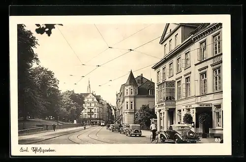 AK Kiel, Schlossgarten mit Holst's Hotel