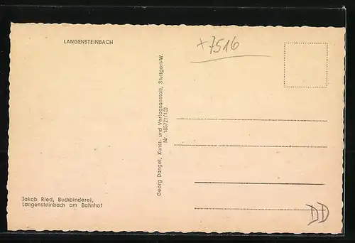 AK Langensteinbach, Strassenpartie mit Fachwerkshäusern