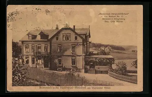 AK Herrndorf-Hetzdorf, Restaurant Bergschlösschen, Bes. Otto Müller