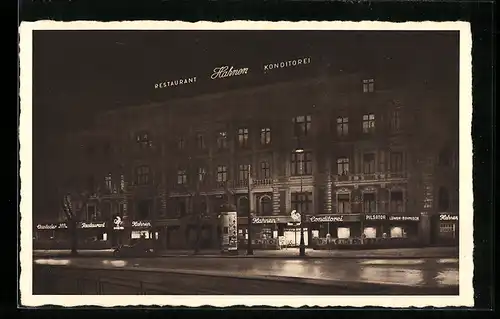 AK Berlin-Schöneberg, Hahnen`s Konditorei & Restaurant Chantecler-Bar, Bes. Hubert Hahnen, Strasse am Nollendorfplatz 1