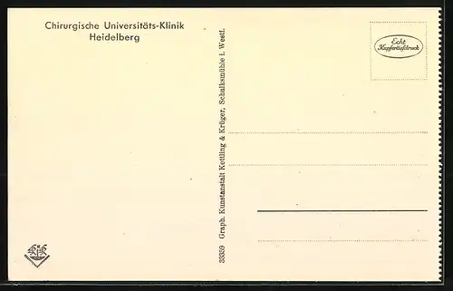 AK Heidelberg, Chirurgische Universitätsklinik, Gartenanlagen