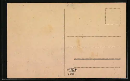 AK Letmathe, Hagenerstrasse mit Amtshaus