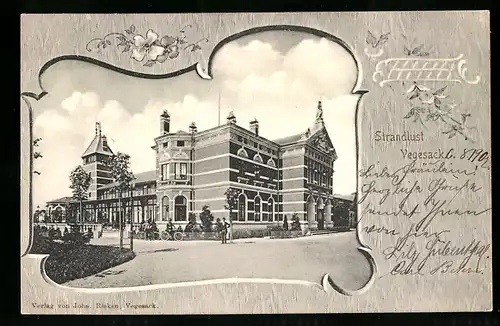 AK Vegesack, Partie vor dem Cafe Strandlust