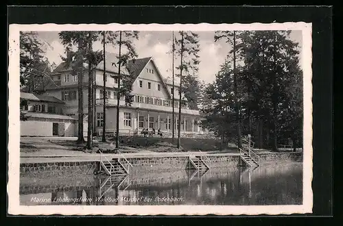 AK Tetschen-Bodenbach / Decin, Waldbad Maxor und Marine Erholungsheim