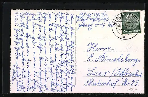 AK Oberleutensdorf, Platz mit Sparkasse