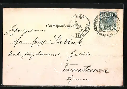 AK Theresienstadt, Strassenpartie in der Stadt