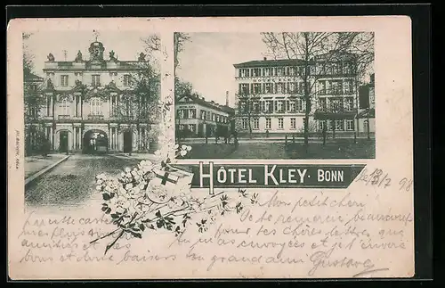 AK Bonn, Hotel Kley, Strassenansichten, Wappen