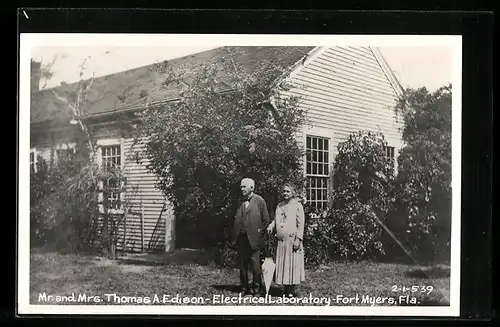AK Fort Myers, FL, Mr. and Mrs. Thomas A. Edison, Electrical Laboratory