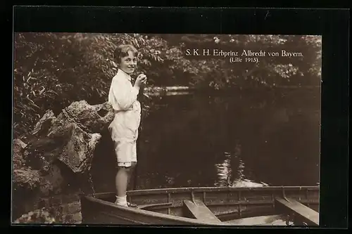 AK Prinz Albrecht von Bayern in einem Ruderboot