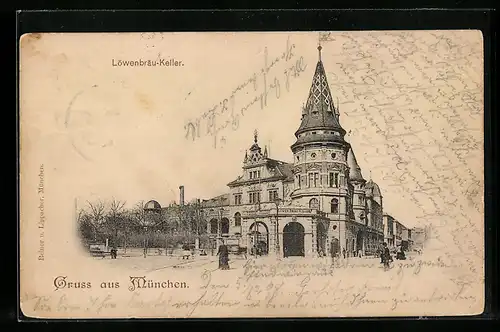AK München, Gasthaus Löwenbräu-Keller