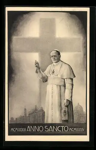Künstler-AK Anna Sancto, Papst Pius XI.