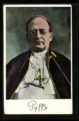 AK Portrait von Papst Pius XI. mit Brille