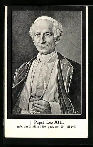AK Portrait von Papst Leo XIII., 1810-1903