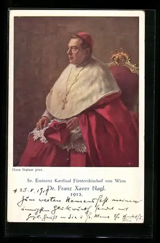 AK Kardinal Fürsterzbischof von Wien Franz Xaver Nagl 1912