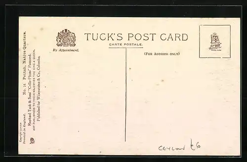 AK Pettah, Native Quarters, Strassenpartie