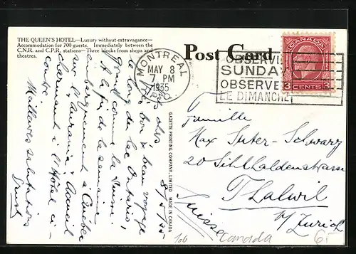 AK Montreal, Queen`s Hotel