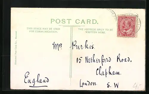 AK Grand Falls /N. B., Totalansicht aus der Vogelschau