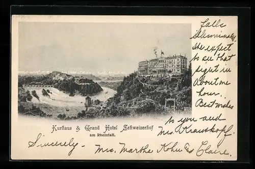 AK Rheinfall, Kurhaus & Grand Hotel Schweizerhof