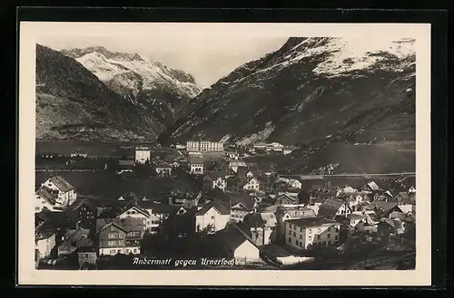 AK Andermatt, Teilansicht gegen Urnerloch
