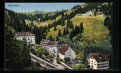 AK Rigi Klösterli, Ortspartie mit Hotel Schwert