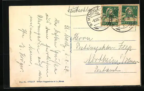 AK St. Moritz-Dorf, Panorama mit Meierei