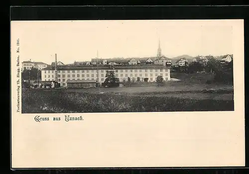 AK Uznach, Teilansicht der Ortschaft