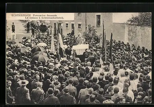 AK Echternach, Procession dansante, La sermon à Echternacherbrück