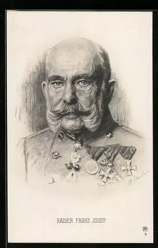AK Kaiser Franz Josef I. von Österreich im Porträt