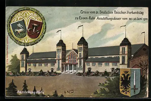 AK Essen-Ruhr, 31. Deutscher Fleischer Verbandstag 1908