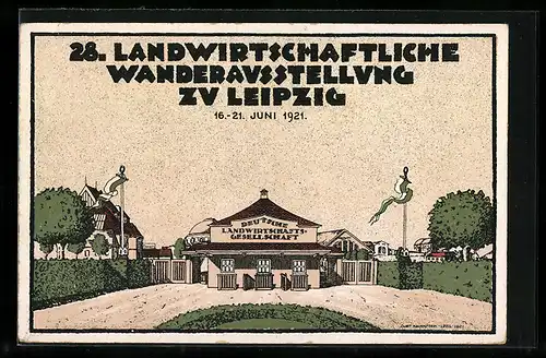 Künstler-AK Leipzig, 28. Landwirtschaftl. Wander-Ausstellung 192